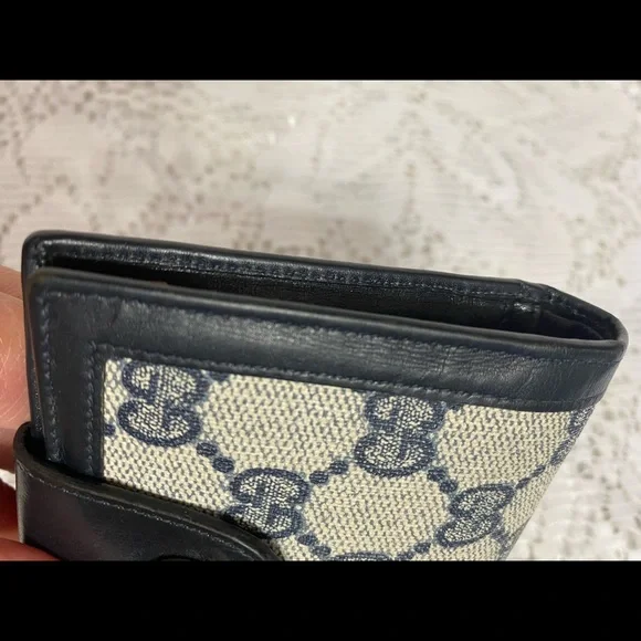 ✅SOLD✅AUTHENTIC VINTAGE GUCCI MINI COMPACT WALLET LEATHER - Picture 10 of 16
